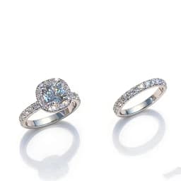 Luxury Exquisite Silver Color Princess Ring for Women Fashion Inlaid White Zircon Stones Wedding Rings Set Engagement Jewelry