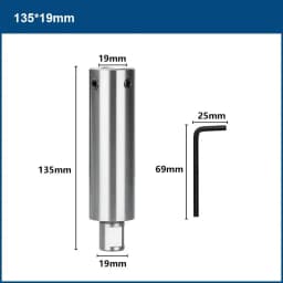 CMCP TCT/HSS Annular Cutter Pilot Pin 6.35mm 8mm Shank 77/90/102/127/160mm Long Pilot Pin Steel Plate Drill Accessories Tools