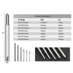 CMCP TCT/HSS Annular Cutter Pilot Pin 6.35mm 8mm Shank 77/90/102/127/160mm Long Pilot Pin Steel Plate Drill Accessories Tools