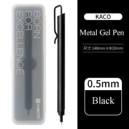 Kaco Metal Press Gel Pen High-End Sign Pen 0.5mm Ballpoint Pen Frosted Heavy Feel Metal Pen For Business OL Students Gift