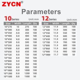 ZYCN 100Pcs Width 9MMx 400/500/600/1200 Self-Locking Nylon Cable Ties Plastic Extra-Large Thickening Heavy Duty