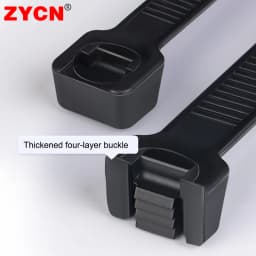 ZYCN 100Pcs Width 9MMx 400/500/600/1200 Self-Locking Nylon Cable Ties Plastic Extra-Large Thickening Heavy Duty