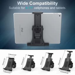 Universal Bike Treadmill Holder Stand for iPad Air 4 Pro Indoor Gym Handlebar Tablet Mount Holder for 4 to 11 inch Mobile Device
