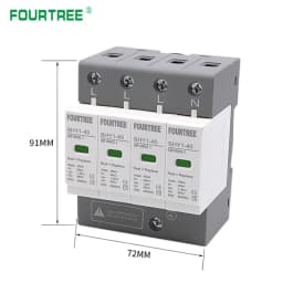 AC SPD Surge Protection 2P 4P 10〜20KA 20〜40KA 30KA〜60KA House Lightning Protector Low-Voltage Arrester Device Laser Printing