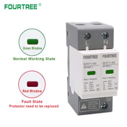 AC SPD Surge Protection 2P 4P 10〜20KA 20〜40KA 30KA〜60KA House Lightning Protector Low-Voltage Arrester Device Laser Printing