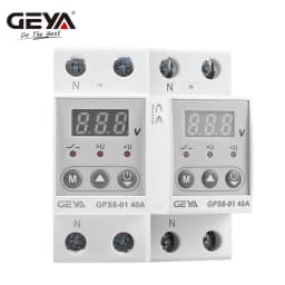 GEYA GPS8 Din Rail Over Current Protector Over Voltage Under Voltage Protective Device 40A 63A 80A 220VAC