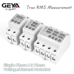 GEYA GPS8 Din Rail Over Current Protector Over Voltage Under Voltage Protective Device 40A 63A 80A 220VAC