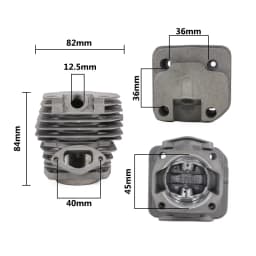 1 Set Diameter 45mm Chainsaw Cylinder and Piston Set Fit 52 52Cc Chainsaw Spare Parts for /Oil Chainsaw Spares
