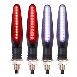 2/4pcs Motorcycle Turn Signals LED Light 12*335SMD Flowing Water Blinker IP67 Flashing Indicator Bendable 12V Flashing Lights
