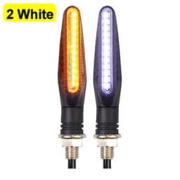 2/4pcs Motorcycle Turn Signals LED Light 12*335SMD Flowing Water Blinker IP67 Flashing Indicator Bendable 12V Flashing Lights