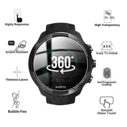 [5PCS] Tempered Glass for Suunto Watch 9 Baro 7 5 3 Screen Protector - Ultra HD Anti-scratch Glass Protective Film Accessories