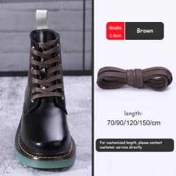 1Pair Waxed Cotton Shoelaces Flat Waterproof Shoe laces Unisex Boots Casual Sneaker Shoelace Leather Laces Shoes accessories