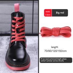 1Pair Waxed Cotton Shoelaces Flat Waterproof Shoe laces Unisex Boots Casual Sneaker Shoelace Leather Laces Shoes accessories