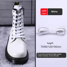 1Pair Waxed Cotton Shoelaces Flat Waterproof Shoe laces Unisex Boots Casual Sneaker Shoelace Leather Laces Shoes accessories