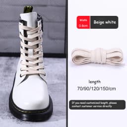 1Pair Waxed Cotton Shoelaces Flat Waterproof Shoe laces Unisex Boots Casual Sneaker Shoelace Leather Laces Shoes accessories