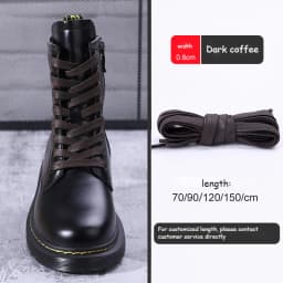 1Pair Waxed Cotton Shoelaces Flat Waterproof Shoe laces Unisex Boots Casual Sneaker Shoelace Leather Laces Shoes accessories
