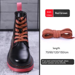 1Pair Waxed Cotton Shoelaces Flat Waterproof Shoe laces Unisex Boots Casual Sneaker Shoelace Leather Laces Shoes accessories