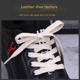 1Pair Waxed Cotton Shoelaces Flat Waterproof Shoe laces Unisex Boots Casual Sneaker Shoelace Leather Laces Shoes accessories