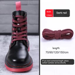 1Pair Waxed Cotton Shoelaces Flat Waterproof Shoe laces Unisex Boots Casual Sneaker Shoelace Leather Laces Shoes accessories