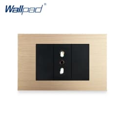 Italian Chile Socket Wallpad Luxury Tempered Glass Panel Electric Wall Power Socket Electrical Outlets For Home 16A AC 110-250V