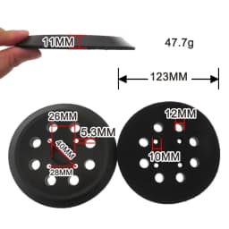 5 Inch 8 Holes Hook & Loop Sander Backing Pad Replacement Pad for Milwaukee 6021-21 Ryobi RS290 Craftsman 31511217