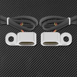 2X Motorcycle LED Turn Signal Indicator Light Black/Chrome For Harley Touring Road Street Glide FLHR 2014-2023 Softail 2016-2017