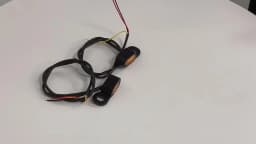 2X Motorcycle LED Turn Signal Indicator Light Black/Chrome For Harley Touring Road Street Glide FLHR 2014-2023 Softail 2016-2017