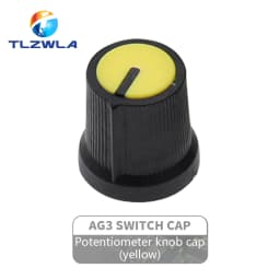 25PCS WH148 AG3 Potentiometer knob Cap AG3 Plastic knob for Diameter 6mm Plum Handle Yellow Orange Blue White Red *5PCS=25