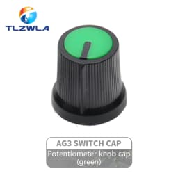 25PCS WH148 AG3 Potentiometer knob Cap AG3 Plastic knob for Diameter 6mm Plum Handle Yellow Orange Blue White Red *5PCS=25