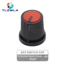 25PCS WH148 AG3 Potentiometer knob Cap AG3 Plastic knob for Diameter 6mm Plum Handle Yellow Orange Blue White Red *5PCS=25