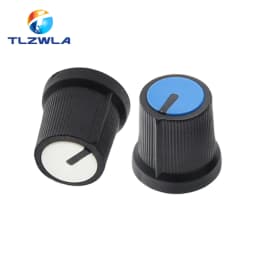 25PCS WH148 AG3 Potentiometer knob Cap AG3 Plastic knob for Diameter 6mm Plum Handle Yellow Orange Blue White Red *5PCS=25
