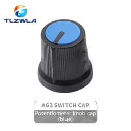 25PCS WH148 AG3 Potentiometer knob Cap AG3 Plastic knob for Diameter 6mm Plum Handle Yellow Orange Blue White Red *5PCS=25