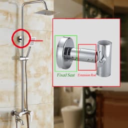 Bathroom Shower Lift Rod Fixed Base/Lift Pipe Bracket/Extended Lengthened Wall Distance Repair Accessories