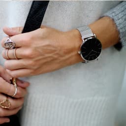HANNAH MARTIN 36mm Japan Movement Women Watch Stainless Steel Mesh Top Brand Minimalist Rose Gold Waterproof Quartz Women Watch