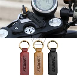Motorcycle Keychain Motocross Cowhide Key Ring Fits for Honda Yamaha Suzuki Harley Triumph Ducati Scrambler 800 1200