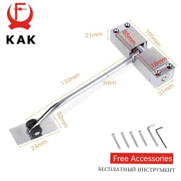 KAK Stainless Steel Automatic Spring Door Closer Door Closing Device Can Adjust The Door Closing Device Furniture Door Hardware