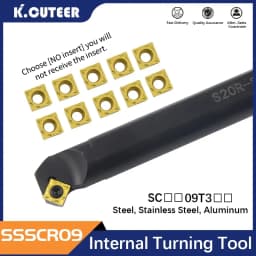 SSSCR/L Lathe Turning Tools S12M-SSSCR09 S25S-SSSCR09 CNC Internal Tool Holder Metal Boring Bar for SCMT/SCGT09 Carbide Inserts
