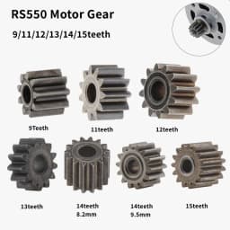 1pc Motor Gear 9 /11 /12/13/ 14/15 Teeth Replaceable Motor Gears for RS550 10.8V / 12V / 14.4V / 16.8V / 18V / 21V DC Motors