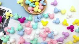 Cute-idea 10pcs Baby Mouse Teething Beads Food Grade chew teether For Necklaces DIY Nursing Pacifier chain Toys Baby goods