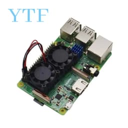 1set Dual Fan Cooling System Module With Heat Sink for Raspberry Pi 4B 3B+ Model + (Plus) not include Raspberry Pi Module