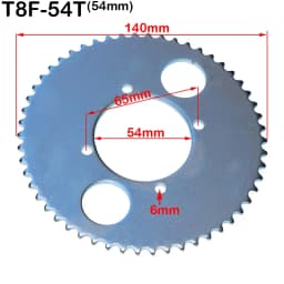 Motorcycle T8F 54T tooth 26mm 29mm 35mm 54mm Rear Chain Sprocket T8F 136link chains For 47cc 49cc Pocket Bike Mini Moto Quad ATV