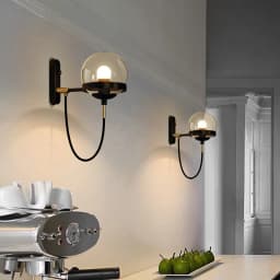 Modern Glass Ball Wall Lamp For Living Room Bedroom Loft Nordic Bedside Wall Light Industrial Bathroom Fixtures E27 Mirror Light