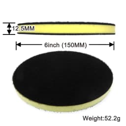 2-6 Inch Interface Cushion Pad Medium Density PU Foam Buffing Pad 1Pcs for Sanding Disc Backing Pad - Hook and Loop