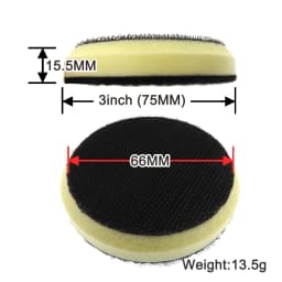2-6 Inch Interface Cushion Pad Medium Density PU Foam Buffing Pad 1Pcs for Sanding Disc Backing Pad - Hook and Loop