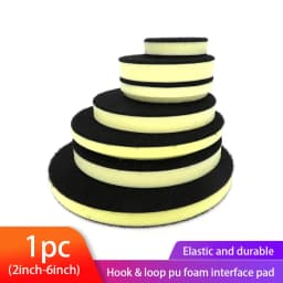 2-6 Inch Interface Cushion Pad Medium Density PU Foam Buffing Pad 1Pcs for Sanding Disc Backing Pad - Hook and Loop