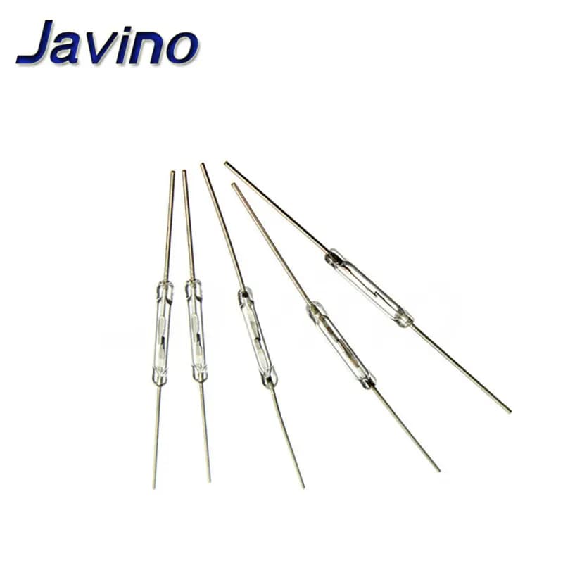 Javino 10/50/100Pcs N/O Reed switch Magnetic Switch 2 * 14mm Normally Open Magnetic Induction switch For Arduino