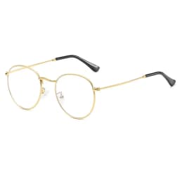 SHAUNA Classic Anti-Blue Light Glasses Frame Brand Designer Fashion Round Metal Optical Frames Computer Glasses