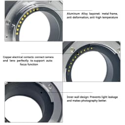 Meike Metal Auto Focus Macro Extension Tube Ring for Sony E-Mount /for Fuji X-Mount /for M4/3 Mount XT3 XT30 XT4 A7 A7III A6000