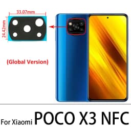 For Poco X3 Rear Back Camera Glass Lens With Frame For Xiaomi POCO X3 NFC / Poco X3 Pro / Poco X3 Cell Phone Repair
