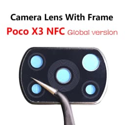 For Poco X3 Rear Back Camera Glass Lens With Frame For Xiaomi POCO X3 NFC / Poco X3 Pro / Poco X3 Cell Phone Repair